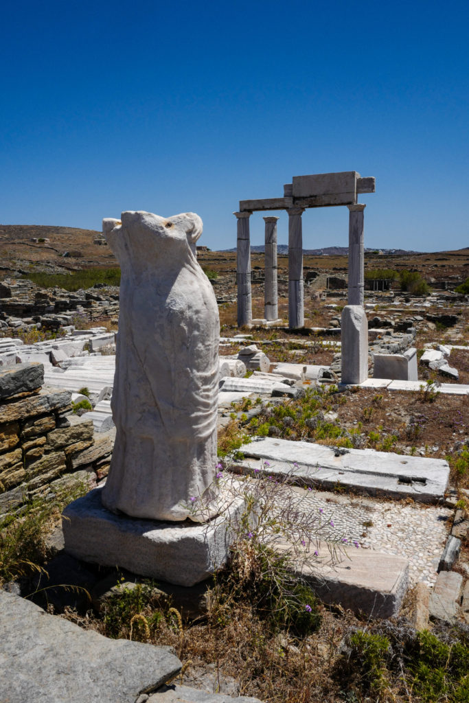 Statues in Delos, Greece